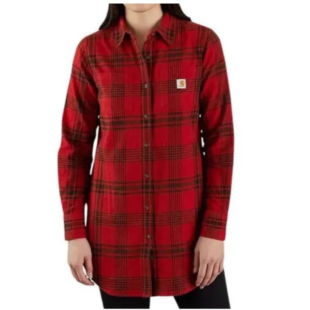 Long Carhartt flannel/dress relaxed fit